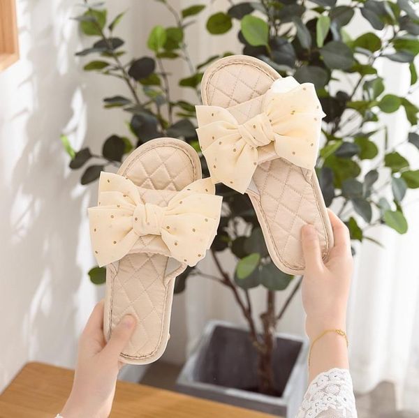 

women home slippers casual slides comfortable silk slipper butterfly knot peep toe female ladies indoor shoes zapatos de mujer, Black