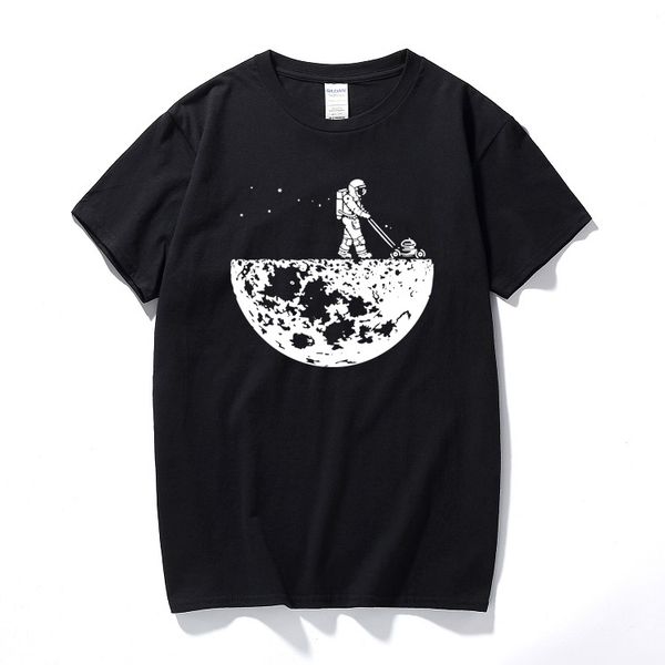 

develop the moon t-shirts men's creative design summer tee shirts casual streetwear cotton funny t shirts men black