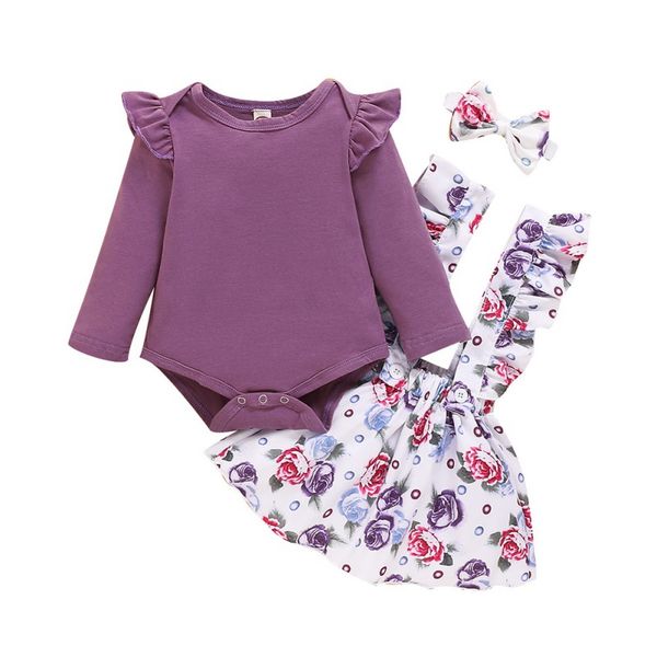 

clothing sets 2021 baby girl clothes born outfits set cute infant skirts headband spring autumn7, White