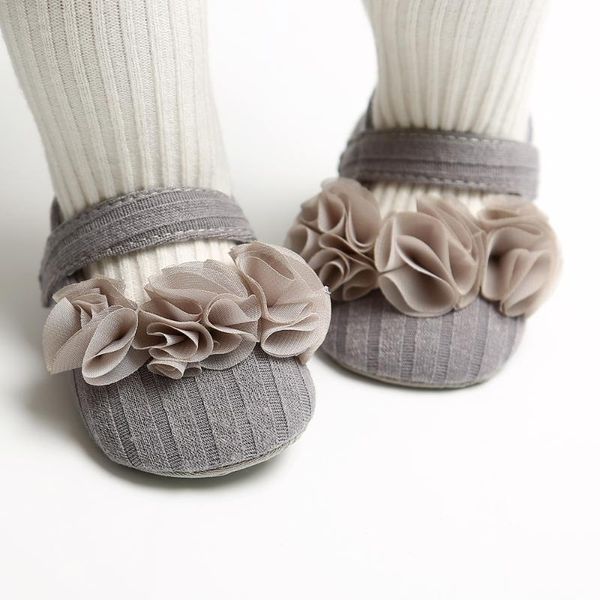 

0-18m infant girls shoes first walkers soft newborn flower flock babies shoes for baby girl