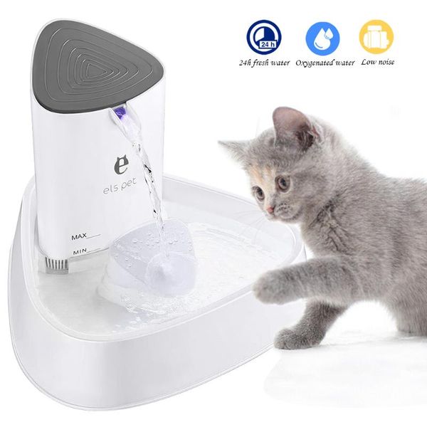 

cat bowls & feeders 1.8l water fountain quiet automatic pet dispenser for cats dogs birds electric drinking bowl activated carbon filter