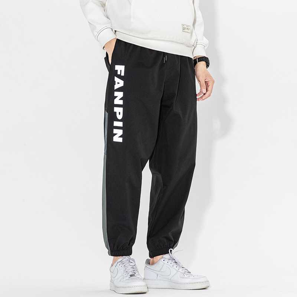 

men's pants yoyoo autumn men clothing oversized streetwear cargo casual loose man, Black