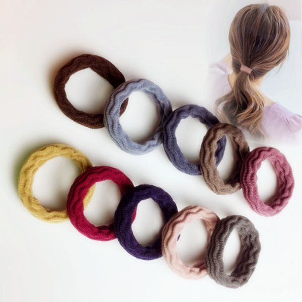 

10 colors / set of hair accessories multicolor rubber band hair hoop loop high spring horsetail clip accessories elast, Slivery;white