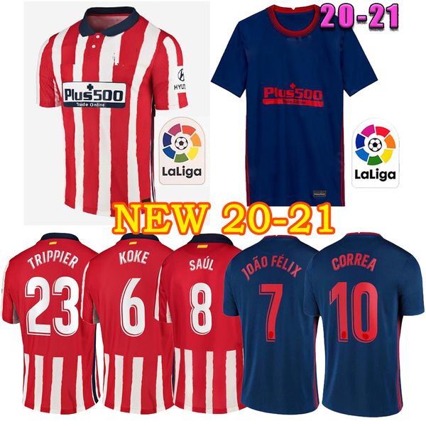 

thai 20 21 joÃ£o fÃ©lix atletico de madrid soccer jerseys 2019 2020 koke diego costa griezmann camiseta de fÃºtbol llorente football jerseys, Black;yellow