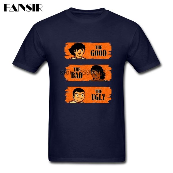 

great t shirts men man's short sleeve o neck captain tsubasa anime the good the bad and the ugly family tee men t-shirt