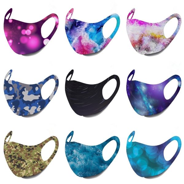 

floral print sponge masks 1pc black sponge mouth mask breathable face mask new women men reusable pollution face shield newclipper#108