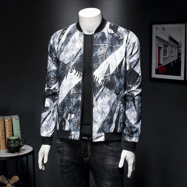 

bomber jacket men 2020 spring mens pilot jacket sportswear bomber fashion printing casual mens jackets coats outwear, Black;brown