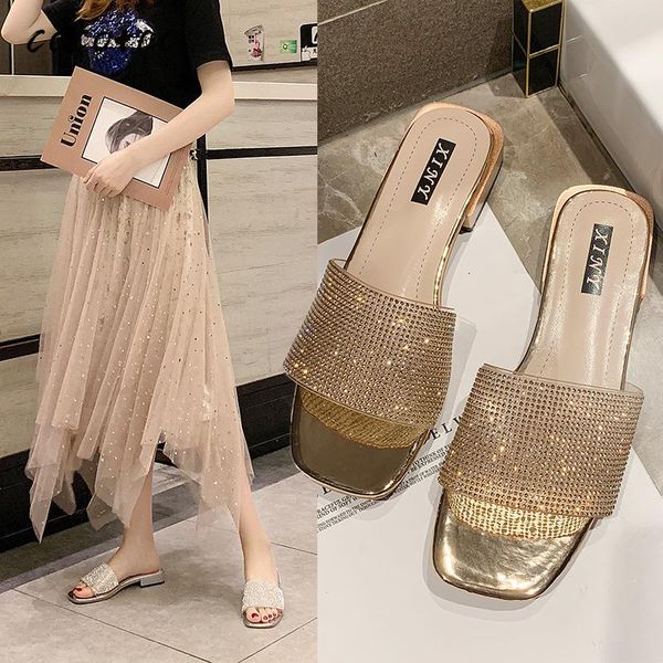 

female sandals and slippers rhinestones simple home household bath plastic non-slip bathroom shower fashion slippers, Black