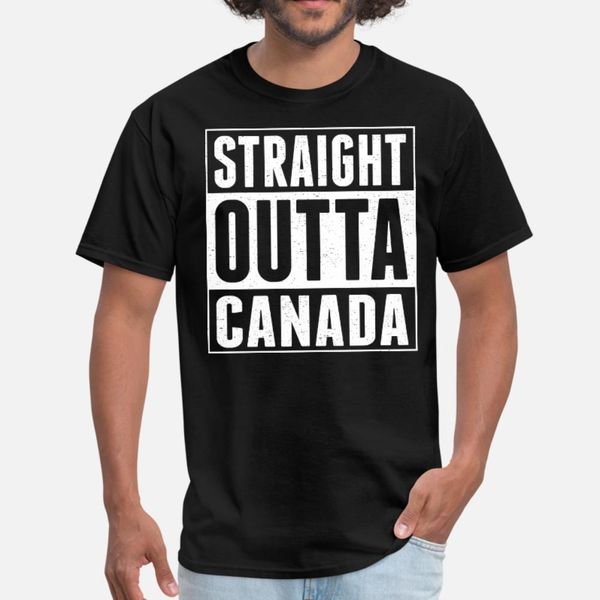 

straight outta canada t shirt men custom tee shirt size s-3xl unique fit casual spring unique shirt