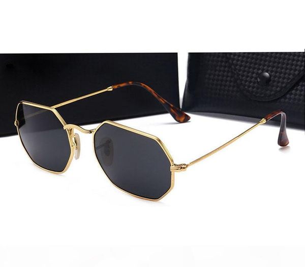 

metal sunglasses retro style sunglass for men women soscar brand designer sun glasses flash mirror lenses oculos de sol with box and cases, White;black