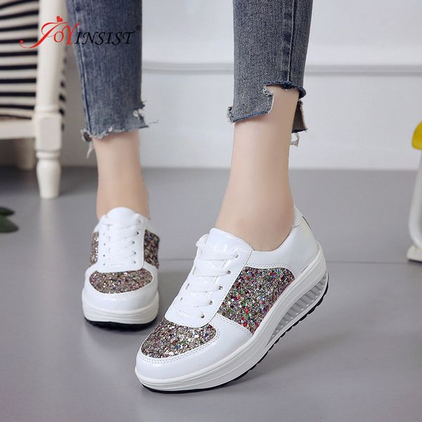 

2020 new fashion women sneakers shoes fashion high bling women vulcanized shoes platform causal sneakers, Black