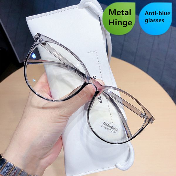 2020 coreano Moda Adulto Anti Light Blue Óculos Atacado grande moldura Óculos Anti Azul Plano Lens Moda óculos de armação