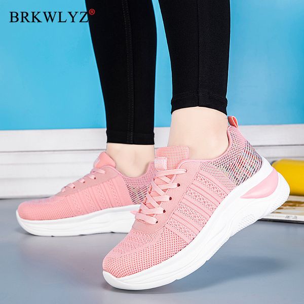 

new summer flat platform women shoes breathable mesh casual shoes woman heighten increase ladies zapatillas mujer, Black