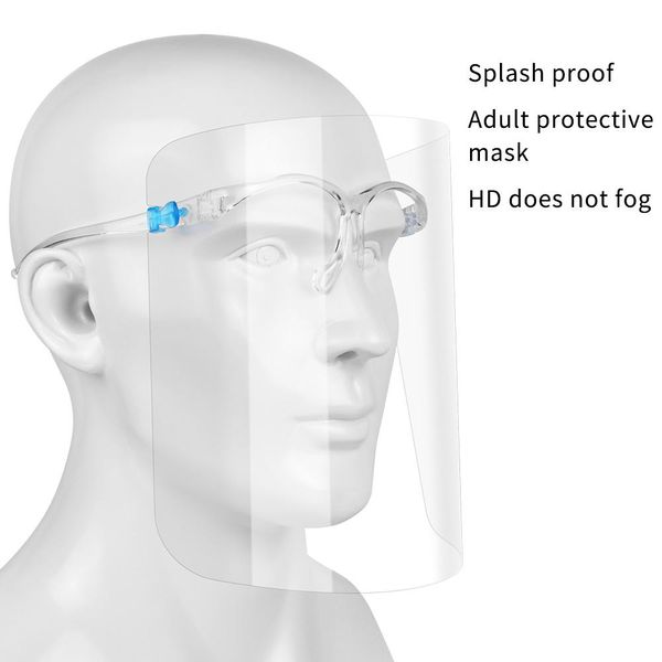 300 pièces lunettes transparentes bouclier facial complet masque de protection en plastique Transparent Anti-buée protection faciale anti292k