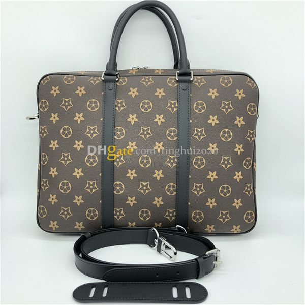 

2020 new classic man/woman n41478 m52005 designer handbags messenger bag shoulder bag zipper briefcase real leather in stock ing