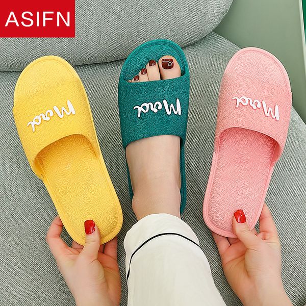 

asifn women men simple slippers non slip indoor ladies flip flops mules slides shoes woman zapatos de mujer new arrive, Black