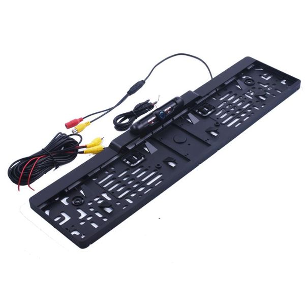 

auto parktronic eu car license plate frame rear view camera hd night vision rear view camera reverse with 4 ir light