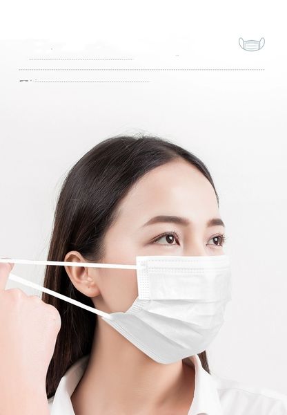 

DHL package mail disposable three-layer mask 50 pieces, dust and haze prevention adult disposable mask ear wear type with melt blown cloth b
