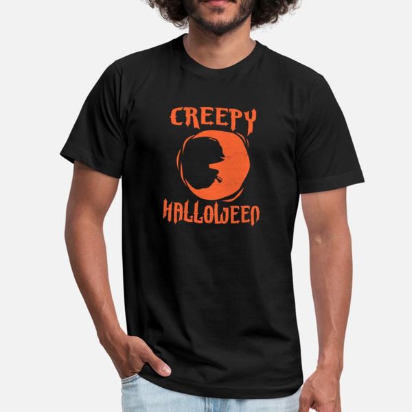 

creepy halloween moon костюм подарок футболка мужчины дизайн 100% хлопок o шеи слим интересное юмор summer family shirt