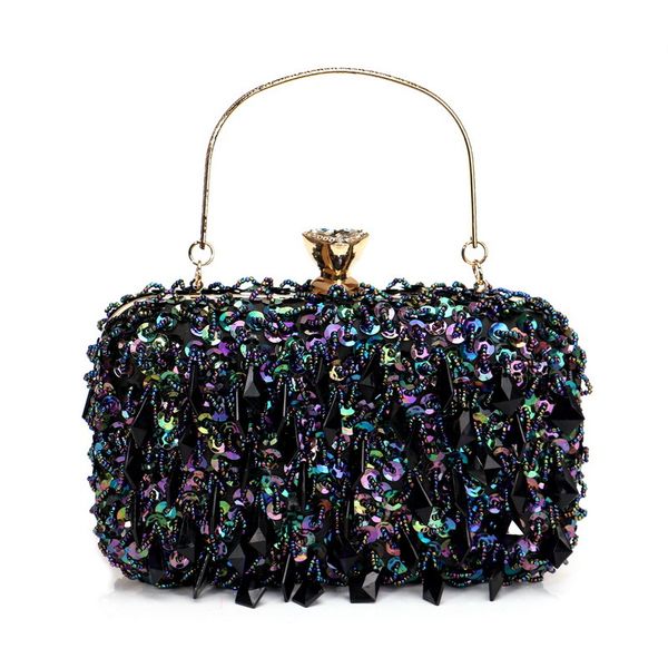 

luxury lady beaded glitter clutch bag with chain shoulder handbags women classical style small purse day evening envelop bags