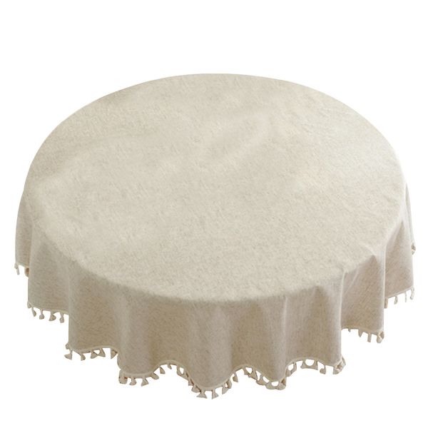 

nordic стиль solid кисточкой декоративная скатерть отель круглый хлопок белье daily