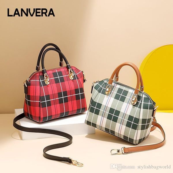 

classic fashion handbags european and american check messenger shoulder bag tide women bag wild style travel l8085