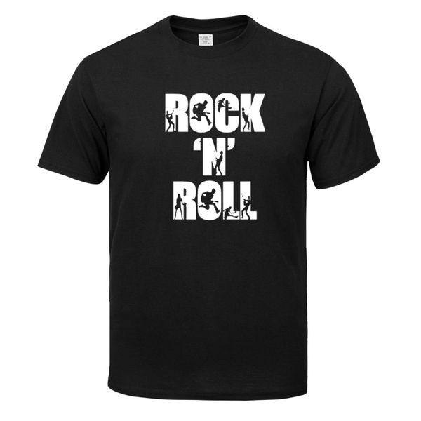 

rock n roll mens t-shirts summer cotton short sleeve t shirts casual tee shirts male t shirt homme plus size men's t-shirt