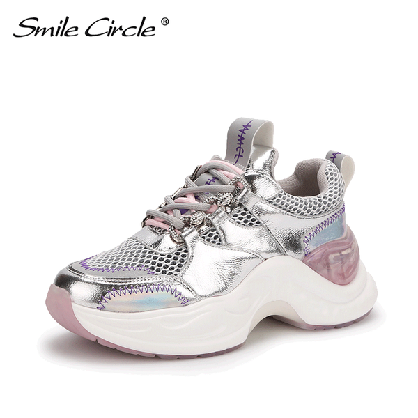 

smile circle fashion sports heel women's shoes women's shoes flat sneakers strap casual thick bottom summer sports, Black