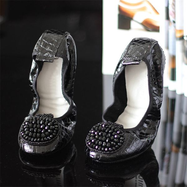

genuine leather woman flats shoes casual soft ladies shoes work loafers ballet flats new fashion women plus size 35 - 43, Black