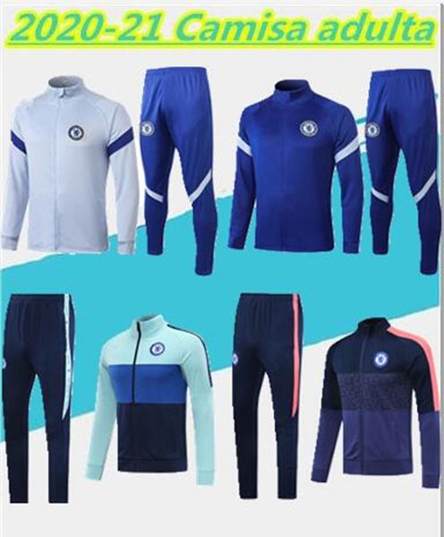 

2020 football jacket veste suit kits soccer tracksuit 20 21 club training clothes football ful zipper jackets set, Black