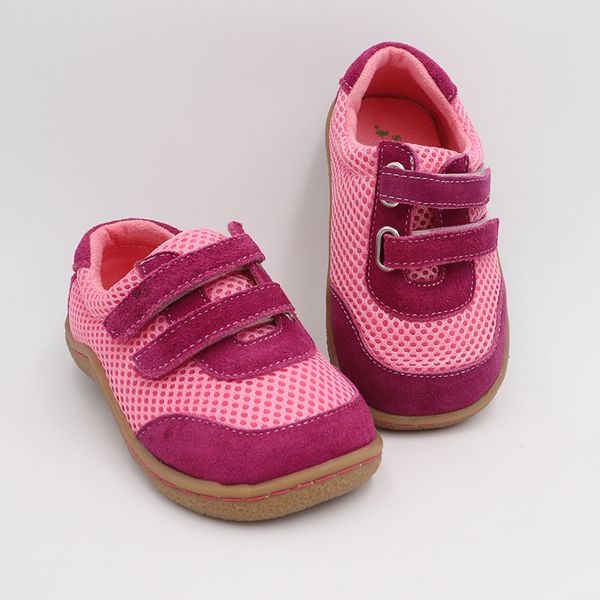 

tipsietoes brand 2020 spring fashionable net breathable sports running shoes for girls and boys kids barefoot sneakers c1005, Black;red