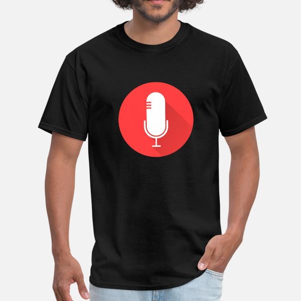 

microphone icon logo t shirt men customized cotton euro size s-3xl costume gift funny summer outfit shirt