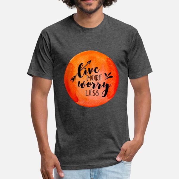 

live more worry less t shirt men anti-wrinkle short sleeve size s-3xl gents anti-wrinkle funny spring vintage shirt