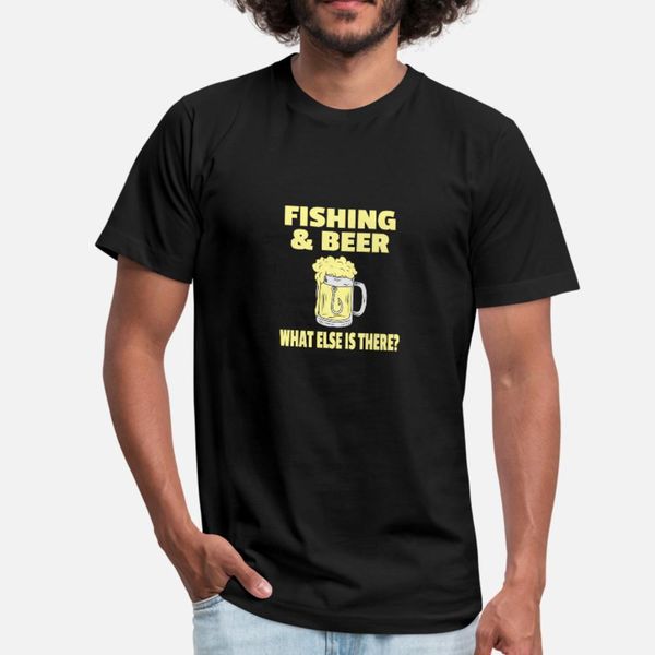 

fishing & beer what else is there gift t shirt men print tee shirt plus size 3xl graphic comical spring outfit shirt