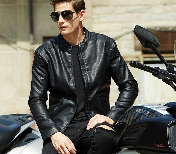 

mannen jas 2020 autumn winter new mens pu leather jacket fashion slim leather jackets man casual windbreaker jacket and coats, Black;brown