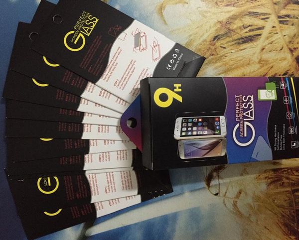 

cgjxsempty paper retail package box for tempered glass screen protectors film packaging for iphone 6 6s 6 6s 7 7 plus samsung s6 note 5 s7