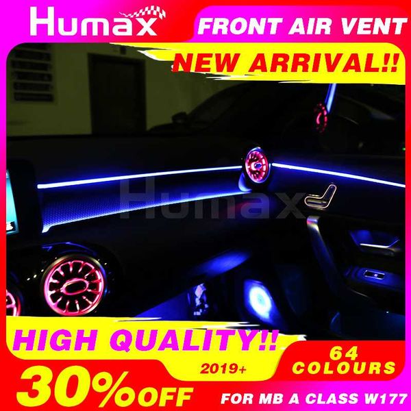 

turbine outlet led light for mercedex a class w177 64 colours front air condition vent center console atmophere lamp