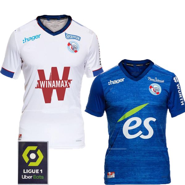 

20 21 rc strasbourg soccer jersey alsace maillot de foot alsace strasbourg alsace 2020 2021 maillots de foot djiku thomasson lala mothiba ha, Black;yellow