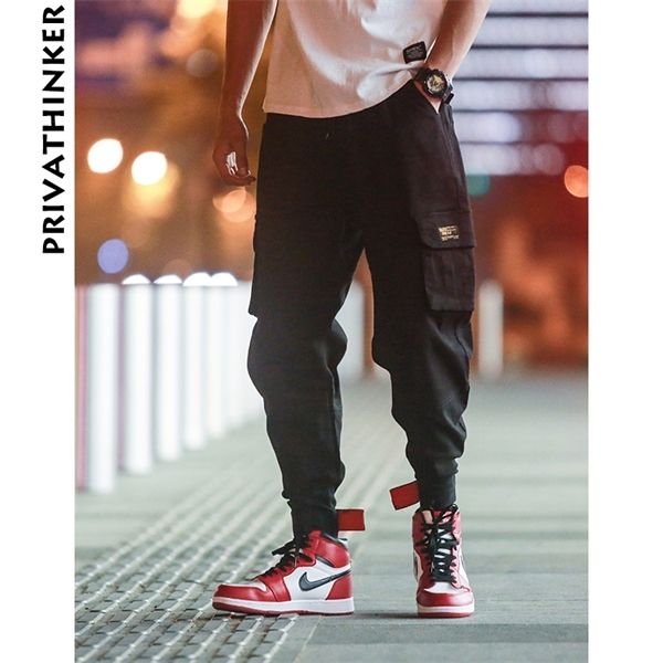 

privathinker cargo pants men 2020 mens streetwear joogers pants black sweatpant male hiphop autumn pockets trousers overalls