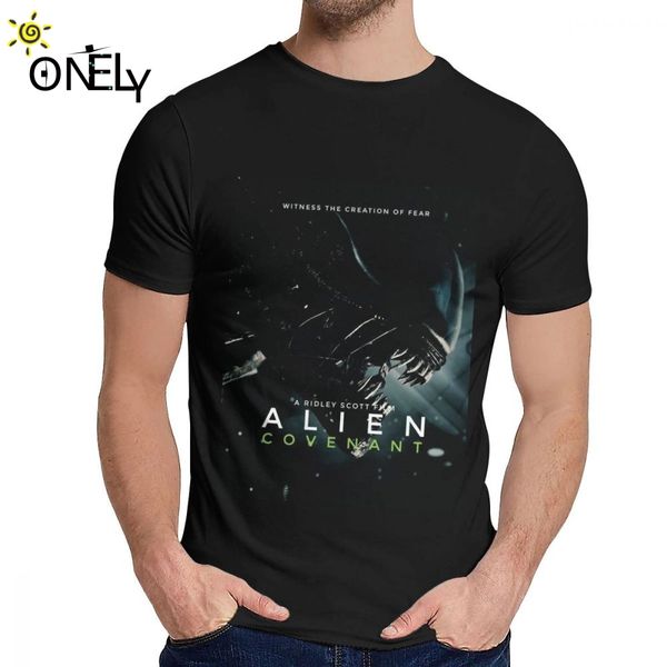 

leisure man tee shirt alien covenant thiller slim 2019 new arrival classic round neck cartoon design t shirt