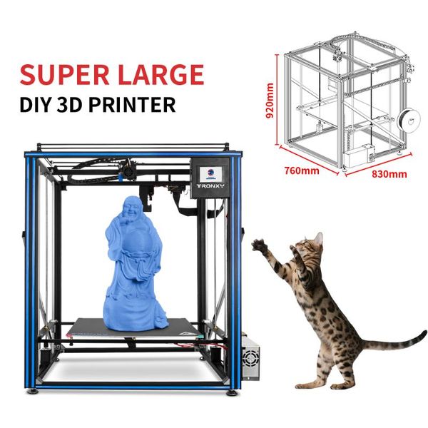 

3d printer tronxy x5sa-500 pro 500*500* 600mm/19.68*19.68*23.62inch large printing size fdm with mute mainboard 3d drucker