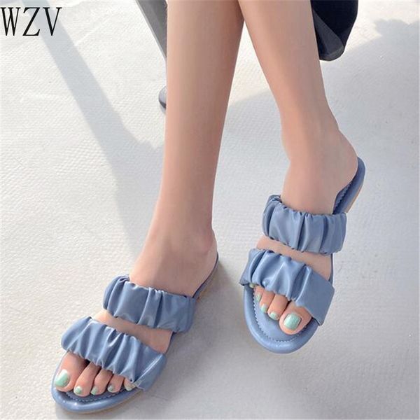

2020 new women slippers leather women sandal open toe flat casual slides summer outdoor beach female flip flops h802, Black