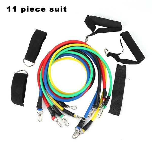 

11 шт фитнес тросовые resistance bands силовые упражнения фитнес нейтральная latex elastic gym оборудование для дома