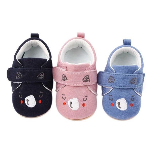 

baby girls boys crib shoes soft bottom anti-slip cartoon animal slippers toddler loafers