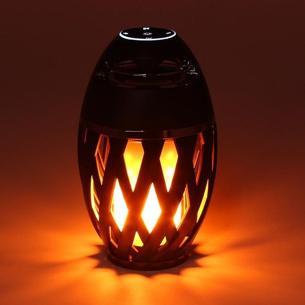 

cgjxsbluetooth speaker with led flame lights outdoor portable led flame atmosphere lamp stereo speaker sound waterproof dancing flame lighti