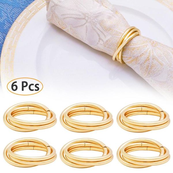 

napkin rings 6pcs serviette alloy holder west dinner towel buckle ring party decoration table accessories