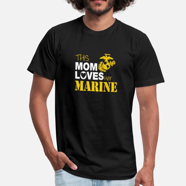 

marine this mom loves her marine t shirt men personalized tee shirt euro size s-3xl family graphic comfortable summer natural shirt