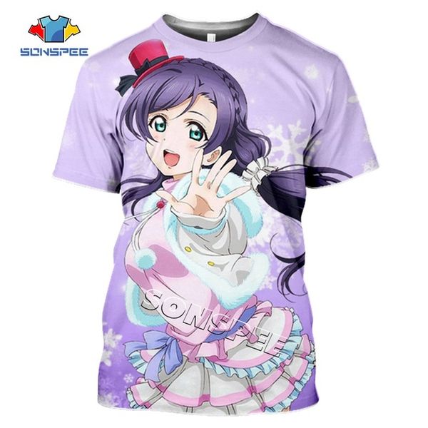 

men anime loli girl love live 3d print shirts comics graphic harajuku men clothing