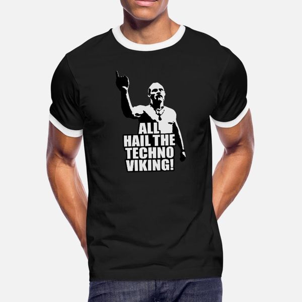 

all hail the techno viking t shirt men designs 100% cotton o neck cool fitness basic summer kawaii shirt