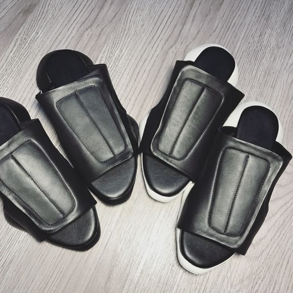 

womens pu leather slipper beach embroidery hoof heels sandals casual sandals gladiators shoes black size34-46 plus size